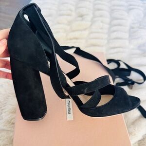 Miu Miu Lace Up Sandals